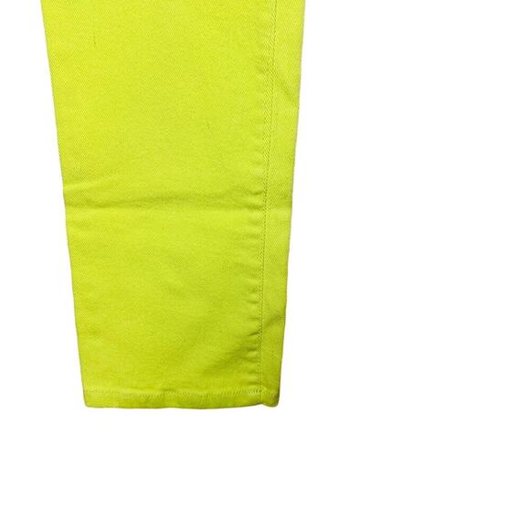 Vintage Wet Seal Women's Neon Yellow Highlighter Straight Leg Jeans Size 9 - Picture 7 of 9